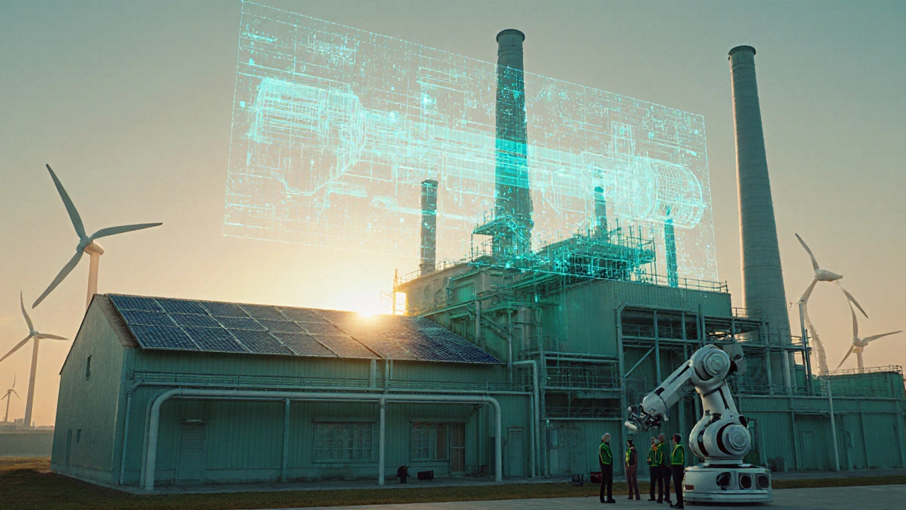 Futuristic green factory using renewable energy and digital twin technology